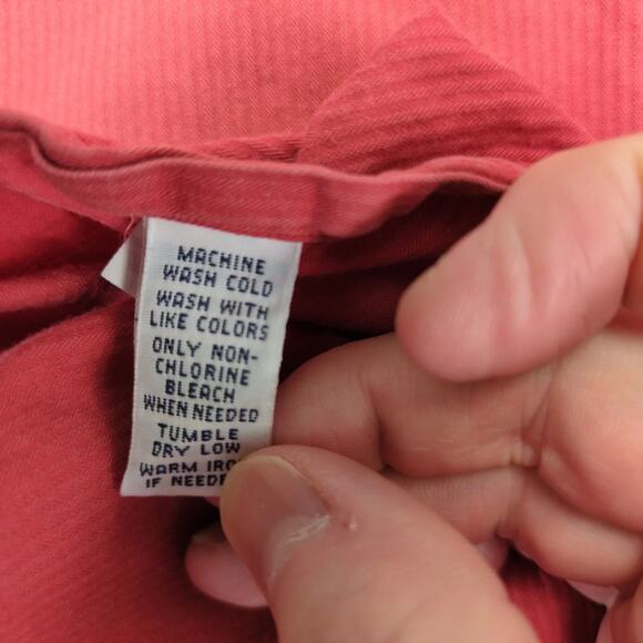 Vtg Ralph Lauren Rust Button Down Long Sleeve Shirt Men's L Custom Fit Navy Pony - Picture 8 of 10